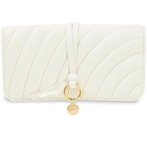 **discounting until 11/25  - New Chloe Alphabet Leather Wallet Natural White